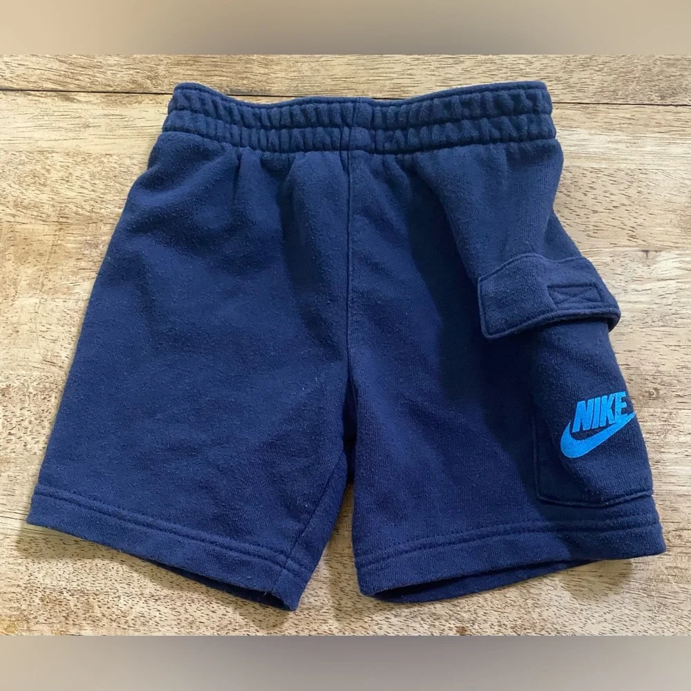 Nike Little Boys’ Sz 2T Navy‎ Cotton Blend Cargo Shorts